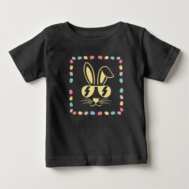 Kol Bunny med Påskägg Bild Ram T Shirt (Framsida)
