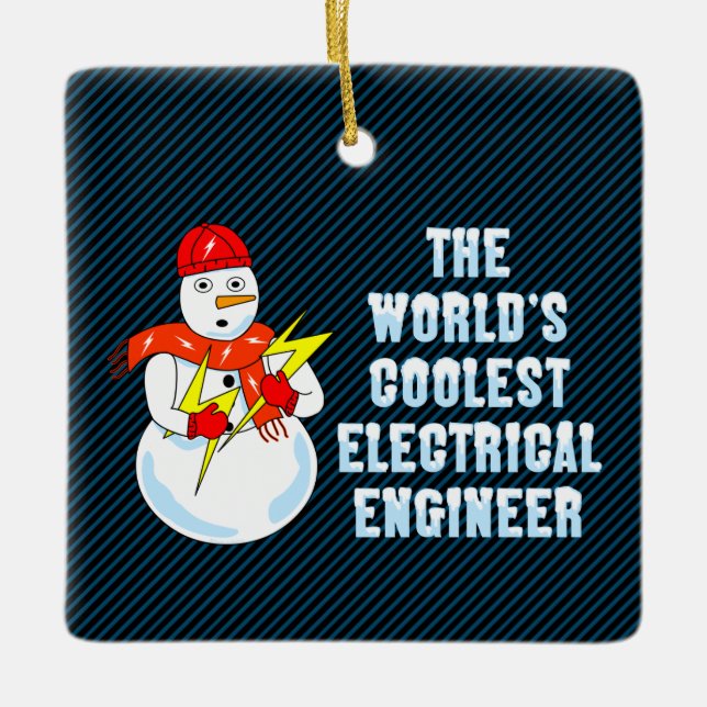 Kol Electrical Ingenjör Julgransprydnad Keramik (Framsida)