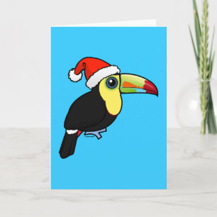 Köl-fakturerade Toucan Santa Helgkort