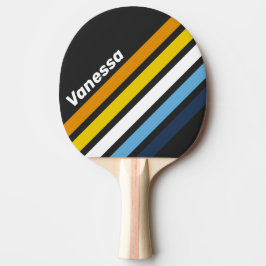 Kol Fallande Natt Vinklad Randig med Namn Pingisracket