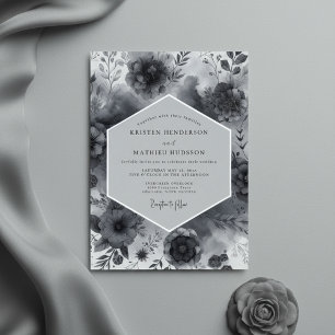 Kol Floral Yppig Bröllop Inbjudningar