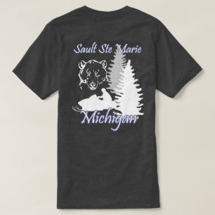 Kol för Sault Ste Marie Michigan Snowmobilebjörn T-shirt