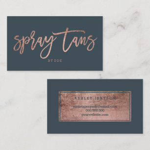 Kol för typografi för sprejsolbrännaelegant ros visitkort