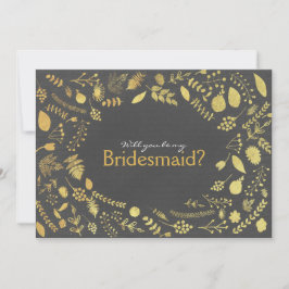 Kol Guld Blommig Var Min Brudtjänst etc. Kort