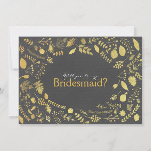 Kol Guld Blommig Var Min Brudtjänst etc. Kort