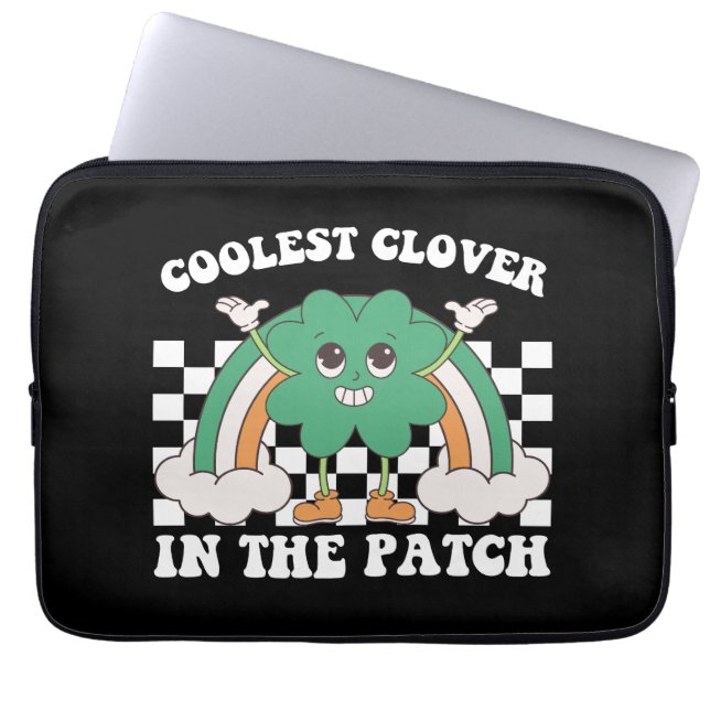 Kol Klöver i Patch-St patrick's day Laptop Fodral (Framsidan)