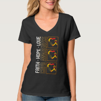 KOL Medvetenhet Tro Hopp Kärlek Hjärttecken Lung D T Shirt