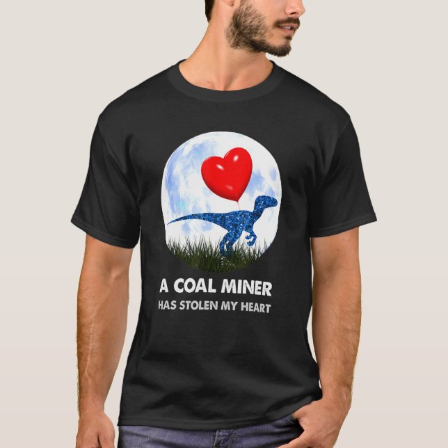 Kol Miner t rex Dinosaur humor Shirt (Framsida)