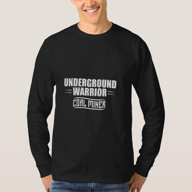 Kol Miner Warrior Funny gruvarbetare T Shirt (Framsida)