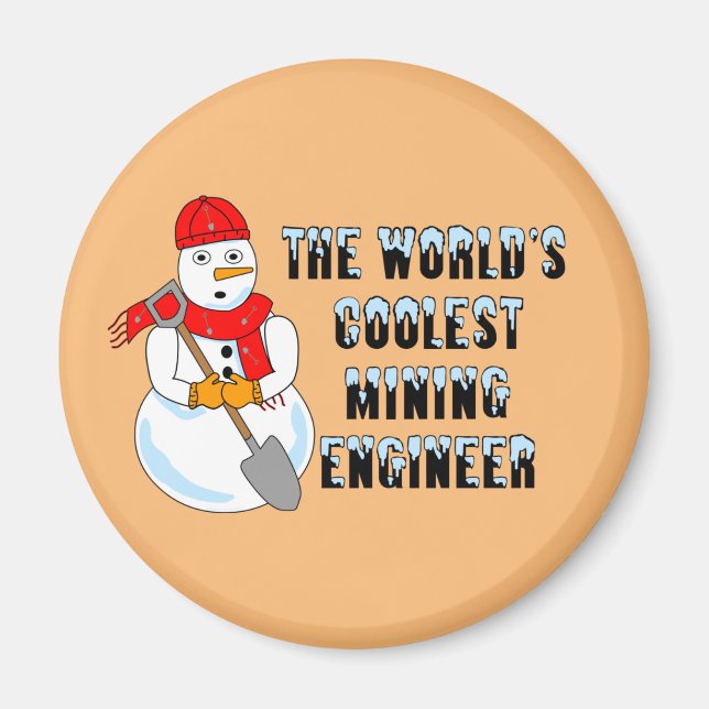 Kol Mining Ingenjör Snögubbe Magnet (Framsidan)