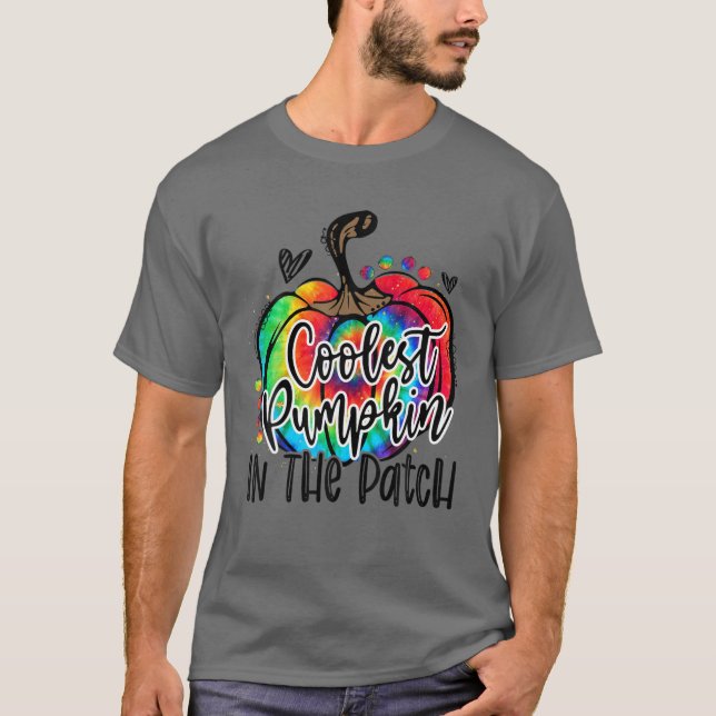Kol Pumpkin (färgknapp) i lapptäcket T Shirt (Framsida)