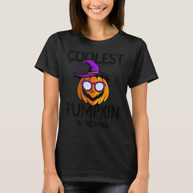 Kol Pumpkin i deoky-delikateset som säger Hallowed T Shirt (Framsida)