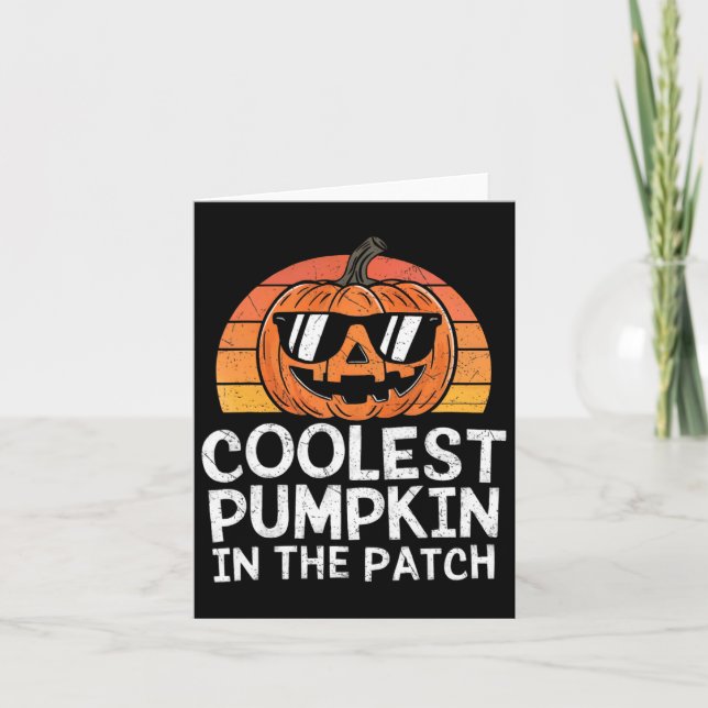 Kol Pumpkin i Patch Halloween Outfit Tonåring Kort (Framsida)