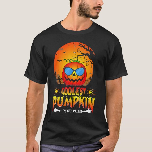 Kol Pumpkin i Patch Halloween Pumpkin Sol T Shirt (Framsida)