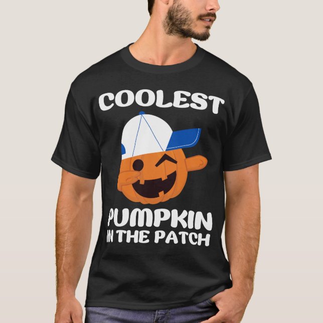 Kol Pumpkin i Patch Party Halloween Birth T Shirt (Framsida)