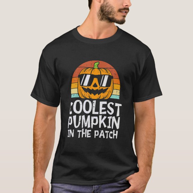 Kol Pumpkin i Patch Småbarn Boys Hallowee T Shirt (Framsida)