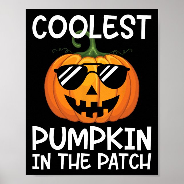 Kol Pumpkin i Patch Småbarn Kids Boys Hal Poster (Framsidan)