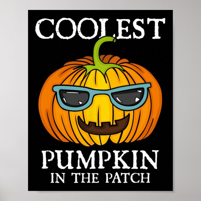 Kol Pumpkin i Patch Småbarn Kids Boys Hal Poster (Framsidan)