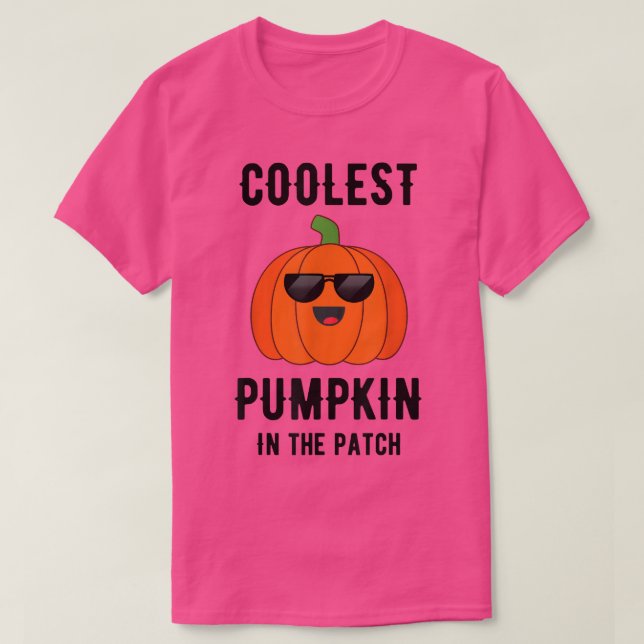 Kol Pumpkin in Patch Funny Coola Pumpkin hade T Shirt (Design framsida)