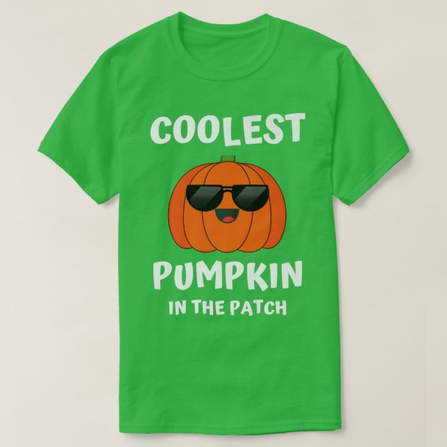 Kol Pumpkin in Patch Funny Coola Pumpkin hade T Shirt (Design framsida)