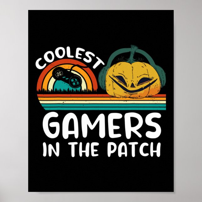 Kol Pumpkin in Patch Funny Halloween Costume K Poster (Framsidan)