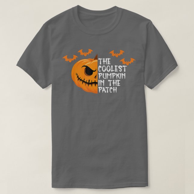 Kol Pumpkin in Patch Halloween Funny Pumpk T Shirt (Design framsida)