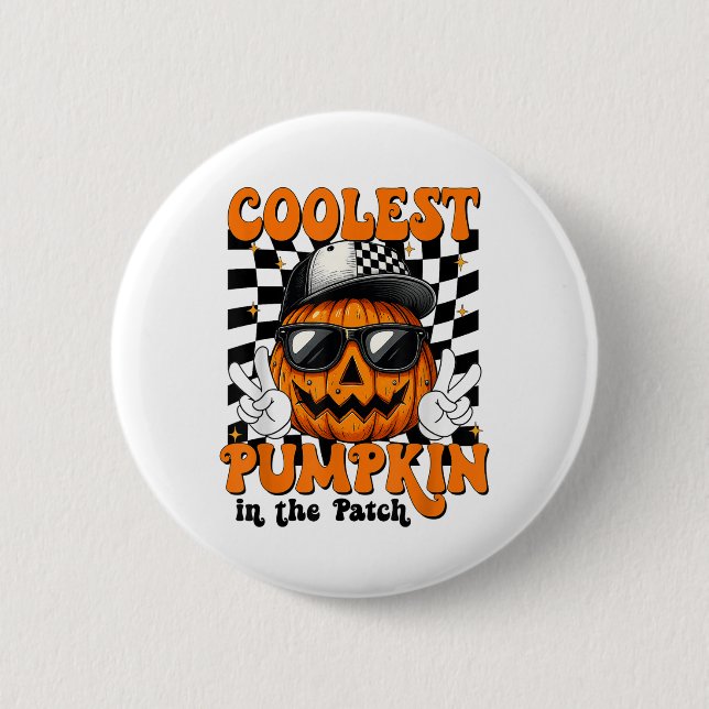 Kol Pumpkin in Patch Halloween Shirt Boy K Knapp (Framsida)