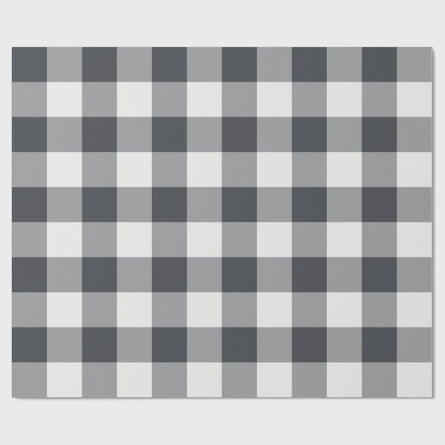 Kol Stor Buffalo Rutig Gingham Presentpapper (Platt)