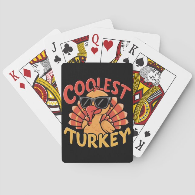 Kol Turkey Kids Thanksgiving Casinokort (Baksidan)