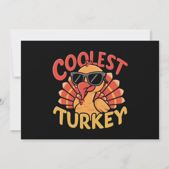 Kol Turkey Kids Thanksgiving Inbjudningar (Framsida)