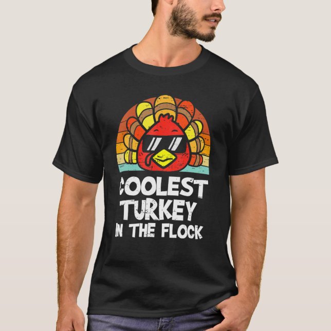 Kol Turkiet i Flock Thanksgiving Småbarn B T Shirt (Framsida)