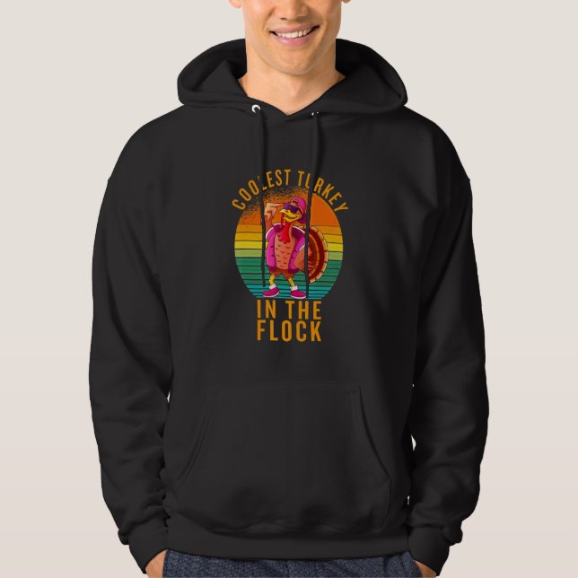 Kol Turkiet i Thanksgivingen Flock Kids Boys Hoodie (Framsida)