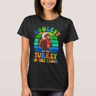 Kol Turkiet i Vintagen Flock Thanksgiving B T Shirt