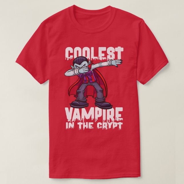 Kol Vampire in Crypt Vampir Halloween Vam T Shirt (Design framsida)