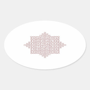 Kolam Art#1 Ovalt Klistermärke