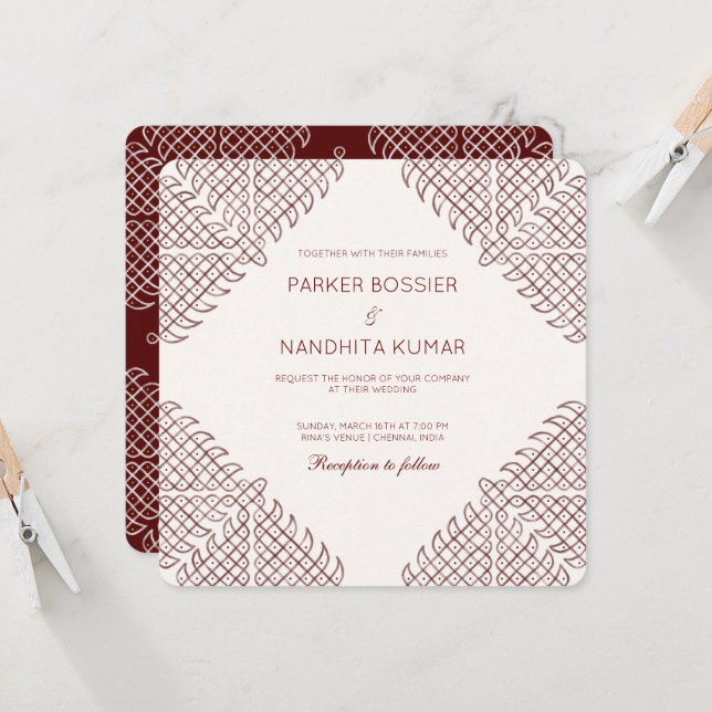 Kolam Bröllopsinbjudan Inbjudningar (Fram/Back In Situ)