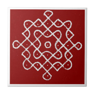 Kolam Rangoli Kakelplatta