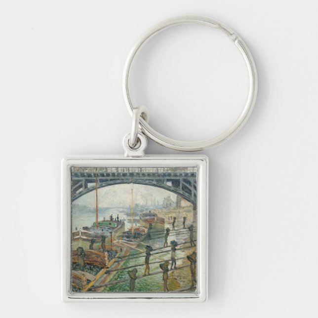 Kolarbetarna, 1875 fyrkantig silverfärgad nyckelring (Framsidan)