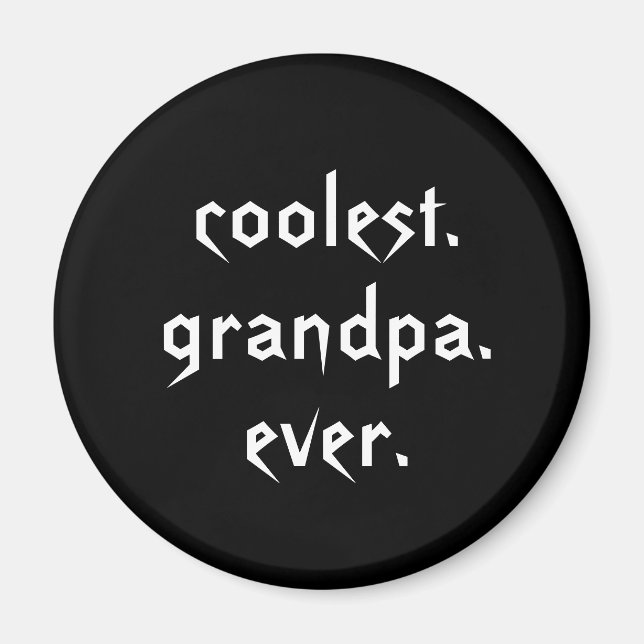 Kolast Grandpa nånsin Magnet (Framsidan)
