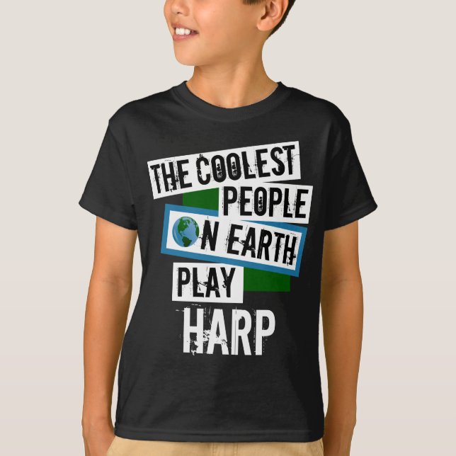 Kolast People on Earth Play Harp T Shirt (Framsida)