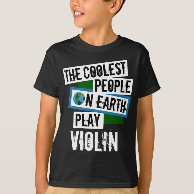 Kolast People's Earth Play Violin T Shirt (Framsida)