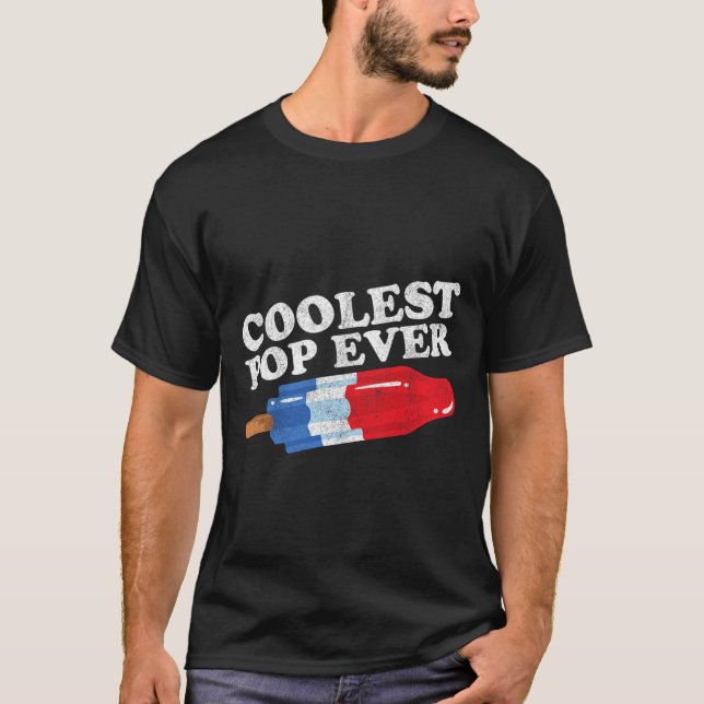 Kolast Pop Aldrig Popsicle Funny Retro Bomb Far T Shirt (Framsida)