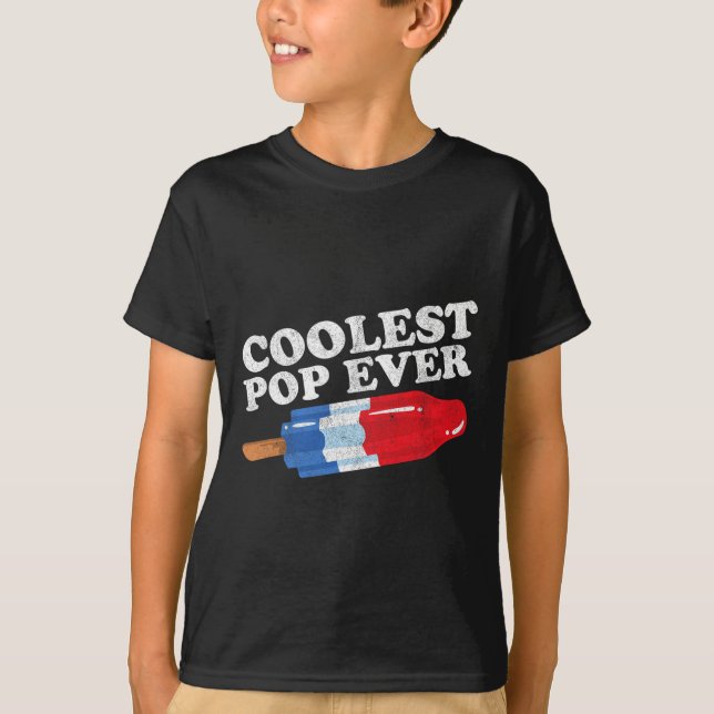 Kolast Pop Aldrig Popsicle Funny Retro Bomb Far T Shirt (Framsida)