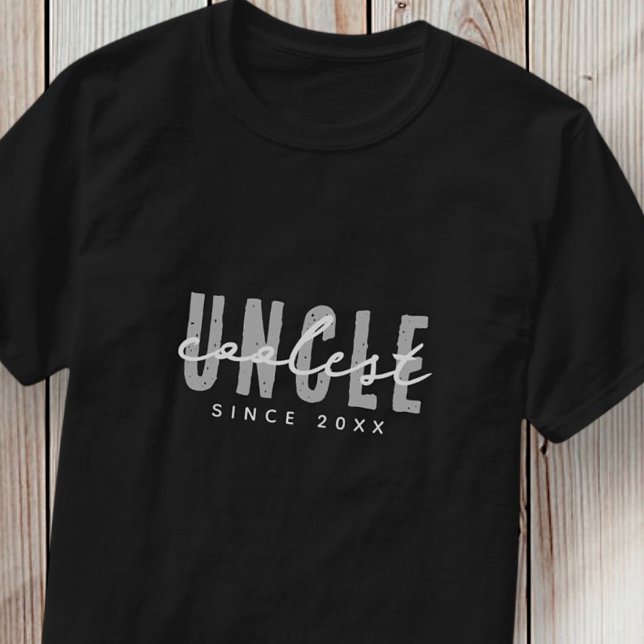 Kolaste morbror Modern Elegant Simple Fars dag T Shirt (Skapare uppladdad)