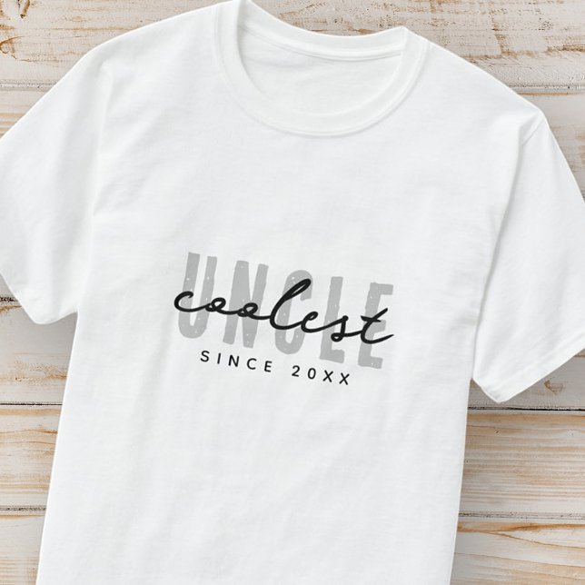 Kolaste morbror Modern Elegant Simple Fars dag T Shirt (Skapare uppladdad)
