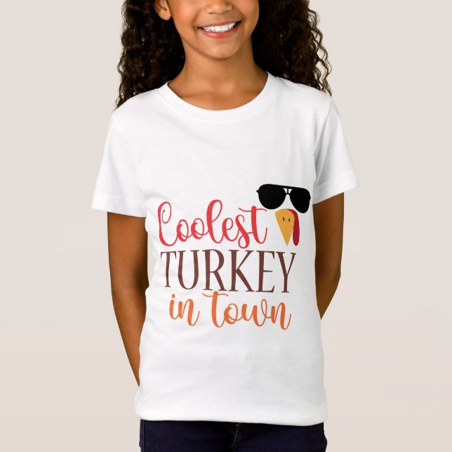 Kolaste Turkiet i Town Funny Thanksgiving T-Shirt (Framsida)