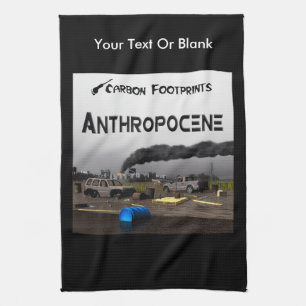 Kolavtryck - Antropocen Kökshandduk