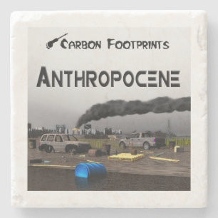 Kolavtryck - Antropocen Underlägg Sten
