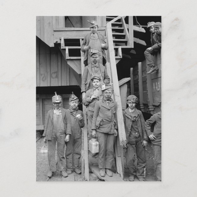 Kolbrytarpojkar, 1900 vykort (Framsida)