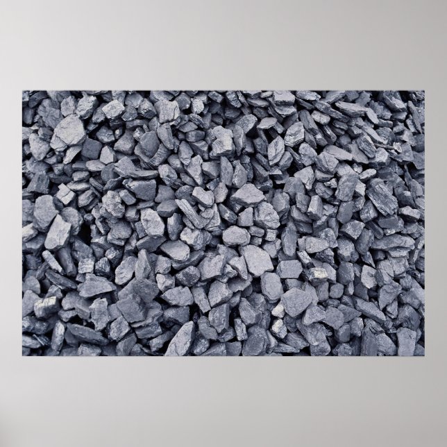 Koldelar som nyligen grävts upp från kolgruvor poster (Framsidan)